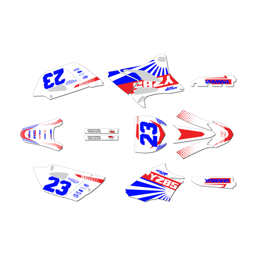 yamaha yz85 graphics kit 2015-2018 fh series white