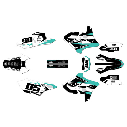 suzuki drz400p graphics kit 2000-2024 quantum series teal