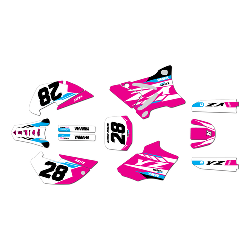 yamaha yz85 graphics kit 2002-2014 factory series magenta