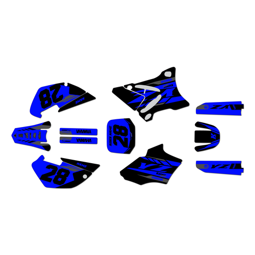 yamaha yz85 graphics kit 2002-2014 factory series blue-shift