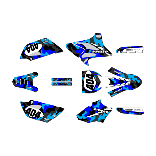 yamaha yz85 graphics kit 2019-2021 invasion series blue