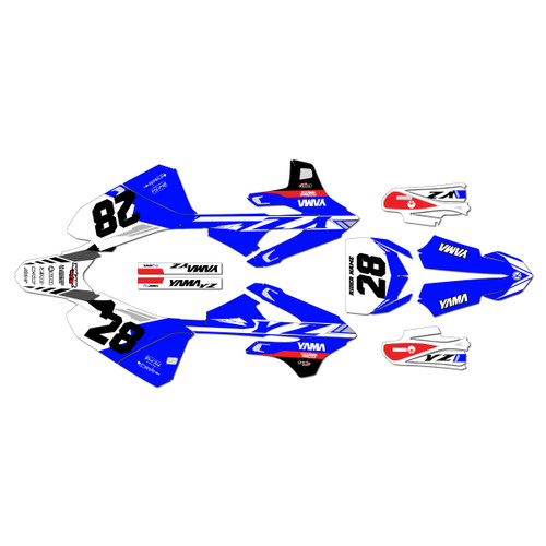 yamaha yz85 graphics kit 2022-2026 factory series blue