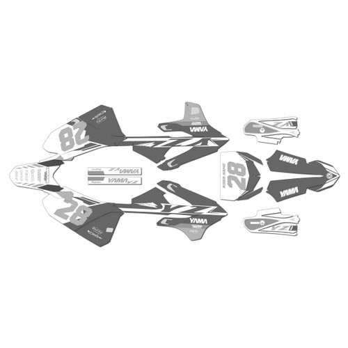 yamaha yz85 graphics kit 2022-2026 factory series white