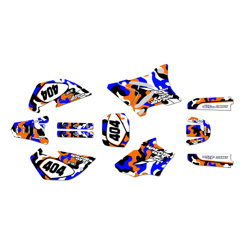 yamaha yz85 graphics kit 2002-2014 invasion series orange