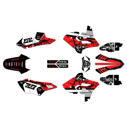 suzuki drz400p graphics kit 2000-2024 rail series red