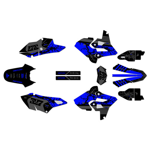 suzuki drz400p graphics kit 2000-2024 rail series blue-shift