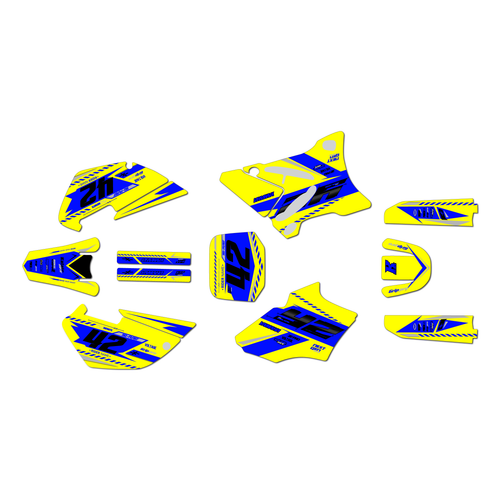 yamaha yz85 graphics kit 2002-2014 lethal series yellow