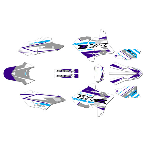 suzuki drz400p graphics kit 2000-2024 razor series purple