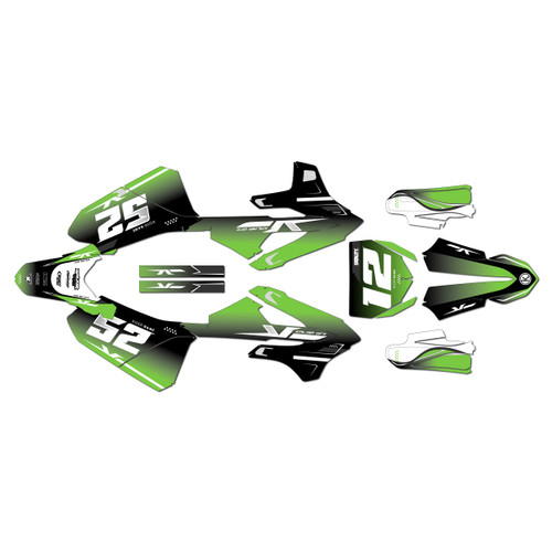yamaha yz85 graphics kit 2022-2026 ominous series green