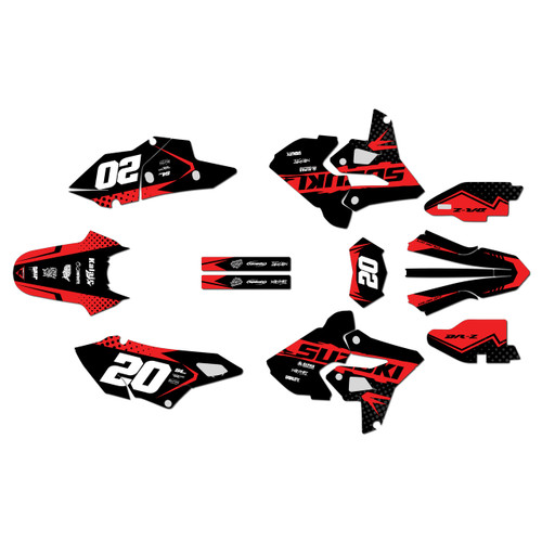 suzuki drz400p graphics kit 2000-2024 spear series red