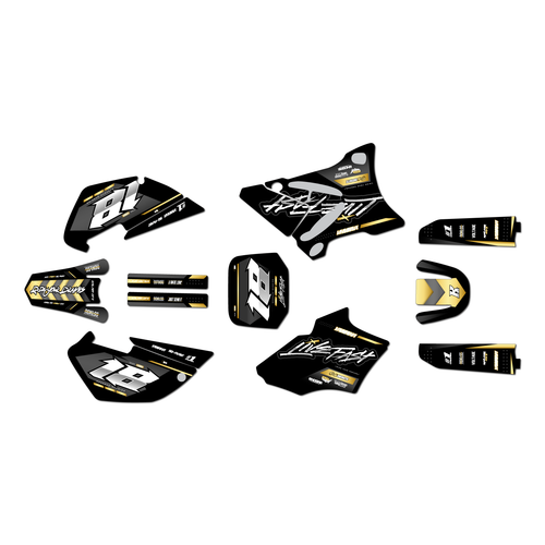 yamaha yz85 graphics kit 2002-2014 rebel series gold