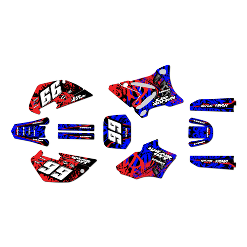 yamaha yz85 graphics kit 2002-2014 revolt series red