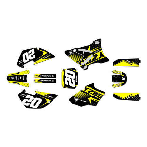 yamaha yz85 graphics kit 2002-2014 spear series yellow