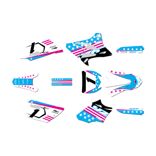 yamaha yz85 graphics kit 2015-2018 usa series magenta