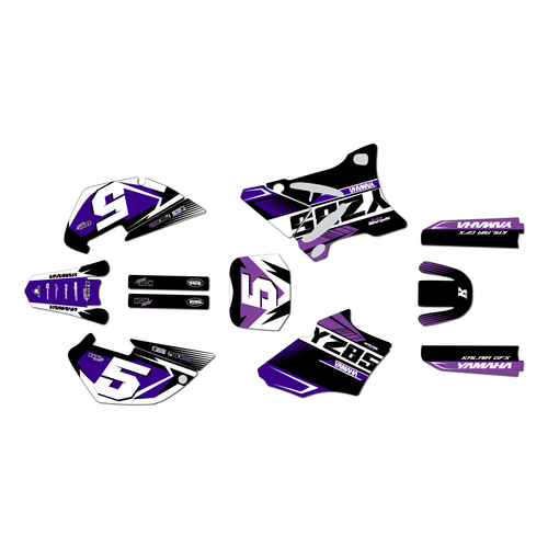 yamaha yz85 graphics kit 2002-2014 turbo series purple