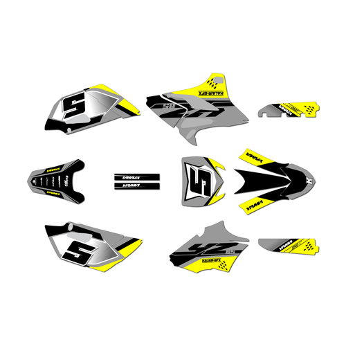 yamaha yz85 graphics kit 2015-2018 venom series yellow