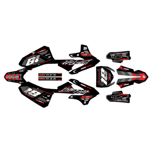 yamaha yz85 graphics kit 2022-2026 rebel series red