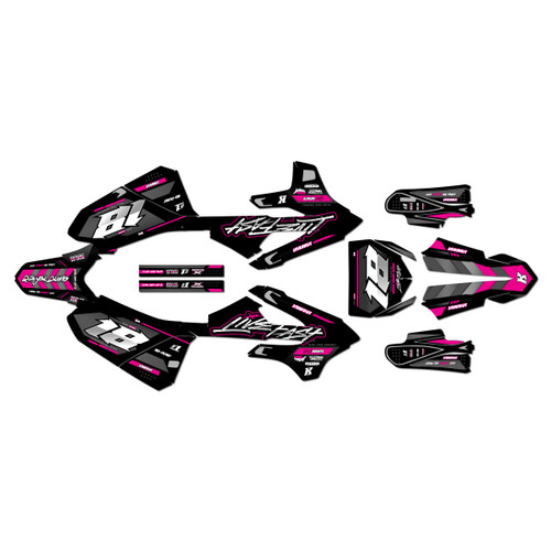 yamaha yz85 graphics kit 2022-2026 rebel series magenta