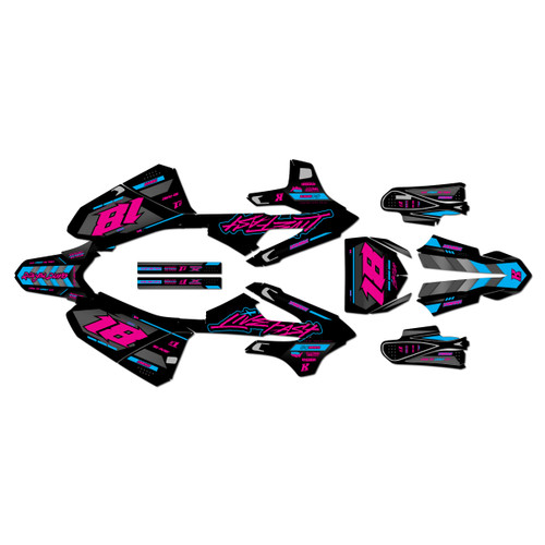 yamaha yz85 graphics kit 2022-2026 rebel series magenta-shift