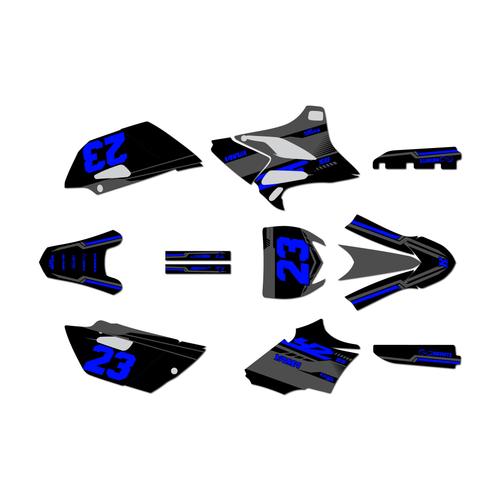 yamaha yz85 graphics kit 2015-2018 viper series blue-shift