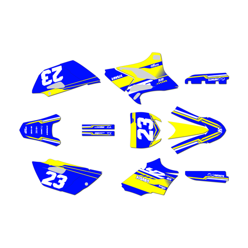 yamaha yz85 graphics kit 2015-2018 viper series yellow