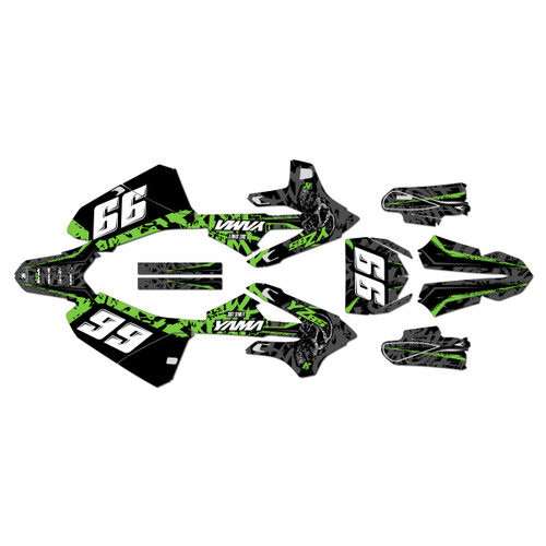 yamaha yz85 graphics kit 2022-2026 revolt series green