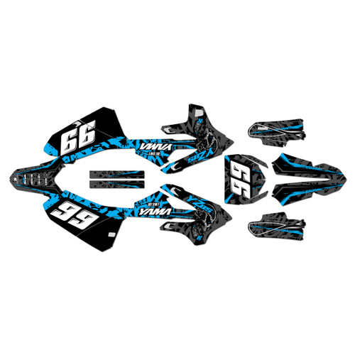 yamaha yz85 graphics kit 2022-2026 revolt series cyan