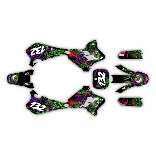 yamaha yz125 graphics kit 1993-1995 core series purple