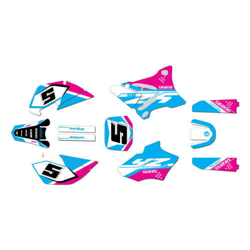 yamaha yz85 graphics kit 2002-2014 venom series cyan-magenta