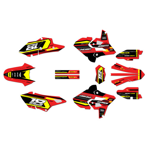 suzuki drz400p graphics kit 2000-2024 warrior series red