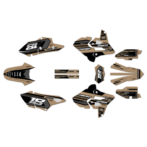 suzuki drz400p graphics kit 2000-2024 warrior series tan