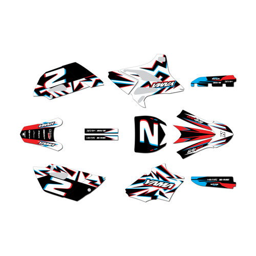 yamaha yz85 graphics kit 2019-2021 vision series red