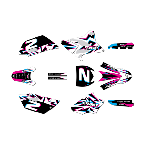 yamaha yz85 graphics kit 2019-2021 vision series pink