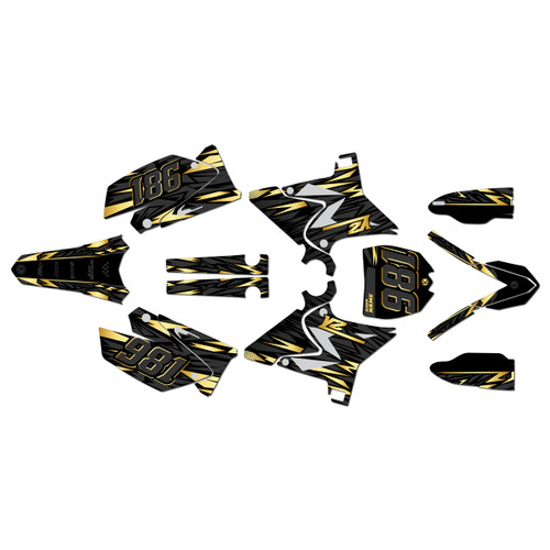 yamaha yz125u graphics kit 2002-2014 twitch series gold