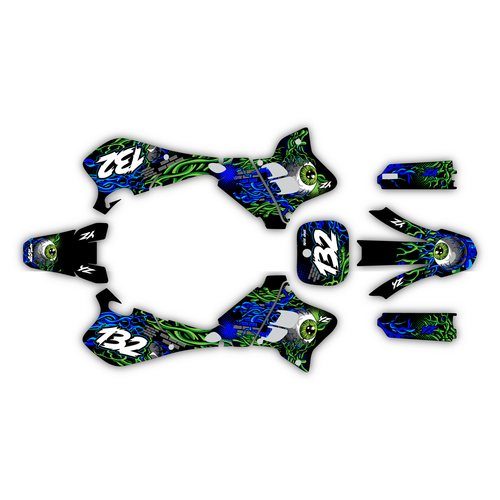 yamaha yz250 graphics kit 1993-1995 core series blue