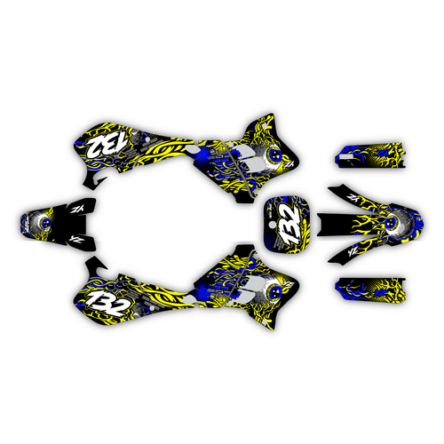 yamaha yz250 graphics kit 1993-1995 core series yellow
