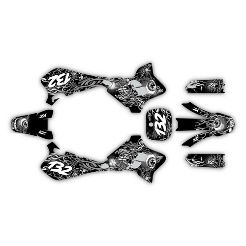 yamaha yz250 graphics kit 1993-1995 core series white