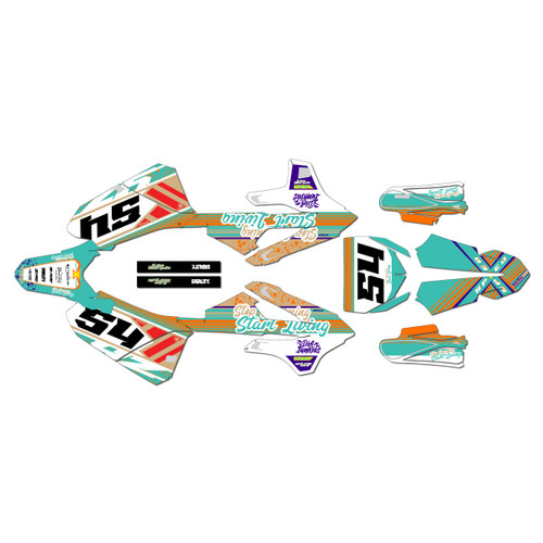 yamaha yz85 graphics kit 2022-2026 split series teal