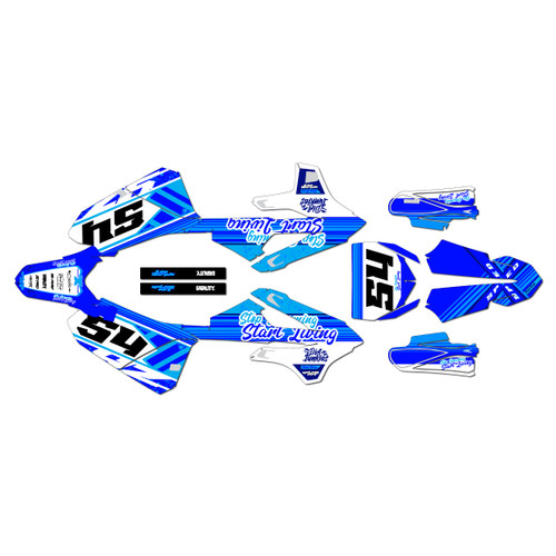 yamaha yz85 graphics kit 2022-2026 split series blue