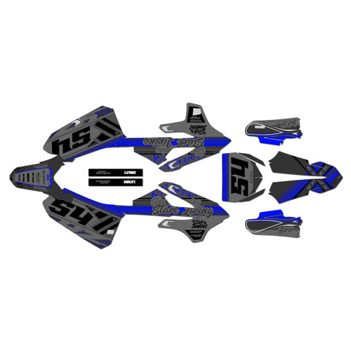 yamaha yz85 graphics kit 2022-2026 split series blue-shift