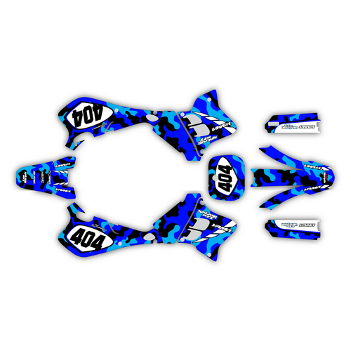 yamaha yz125 graphics kit 1993-1995 invasion series blue