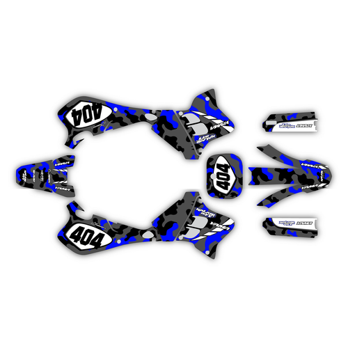 yamaha yz125 graphics kit 1993-1995 invasion series blue-shift
