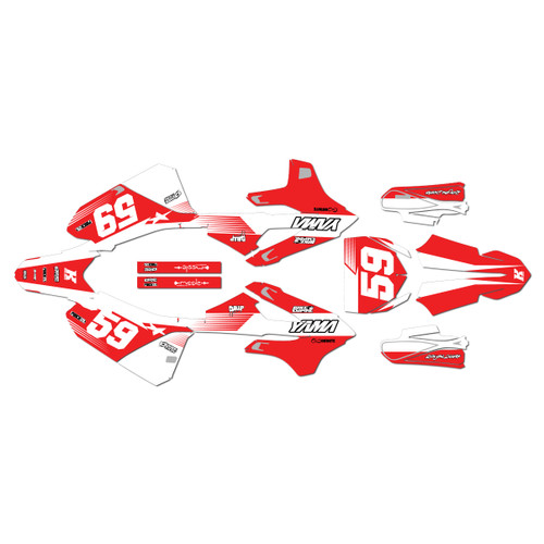 yamaha yz85 graphics kit 2022-2026 swift series red
