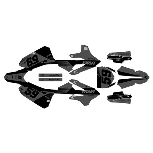 yamaha yz85 graphics kit 2022-2026 swift series smoke