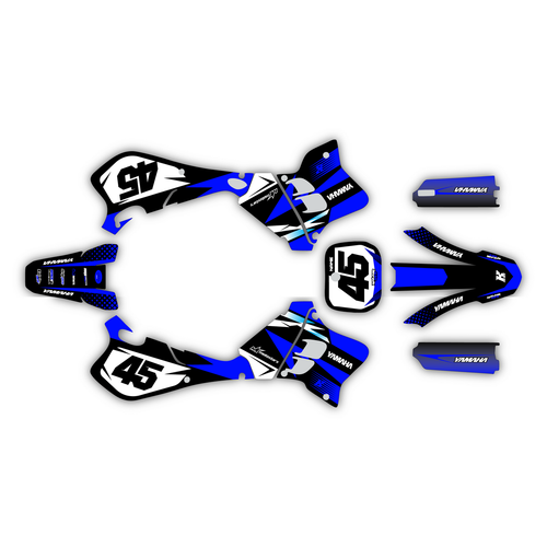 yamaha yz250 graphics kit 1993-1995 division series blue