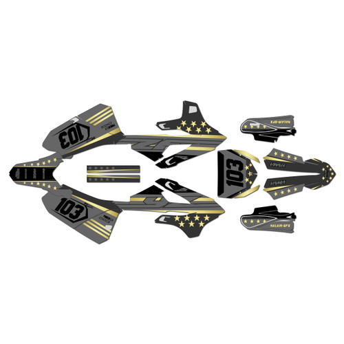 yamaha yz85 graphics kit 2022-2026 usa series gold