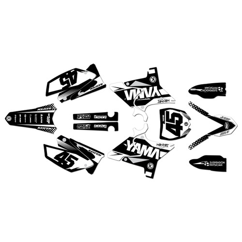 yamaha yz250u graphics kit 2002-2014 division series white