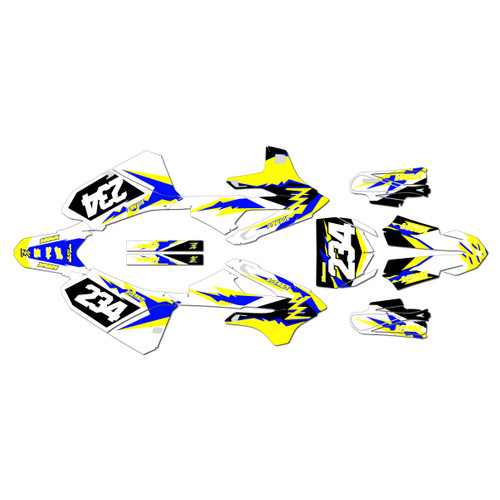 yamaha yz85 graphics kit 2022-2026 vintage series yellow