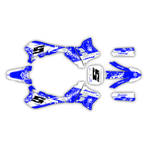 yamaha yz250 graphics kit 1993-1995 nightcity series blue-shift