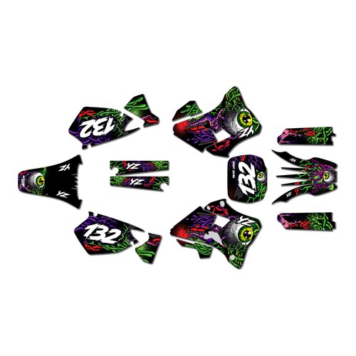 yamaha yz125 graphics kit 1996-2001 core series green